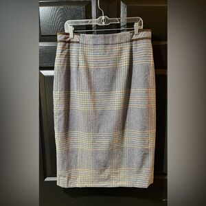 Pendleton Wool Houndstooth French Tweed Pencil Skirt